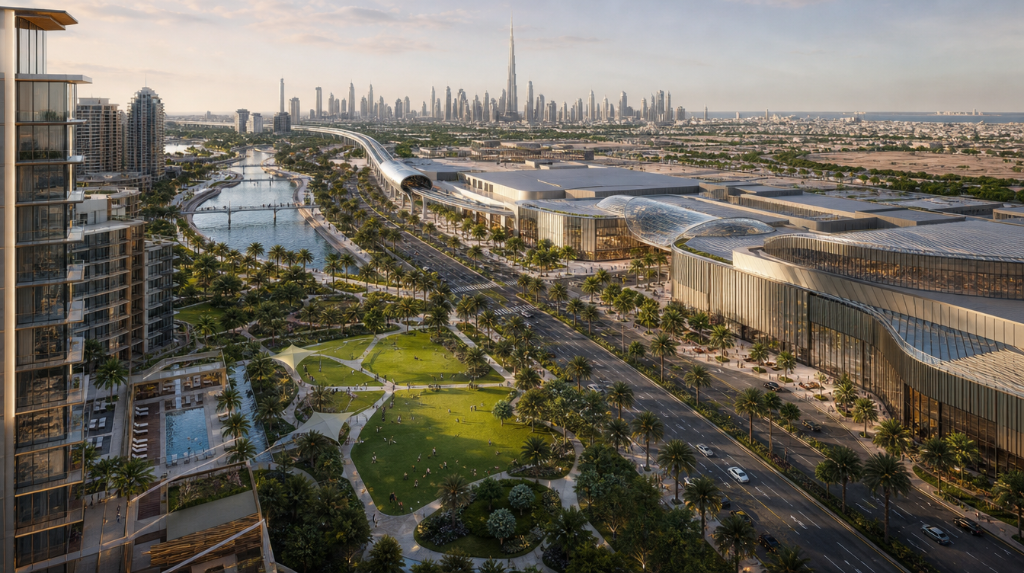 Dubai Square aerial render